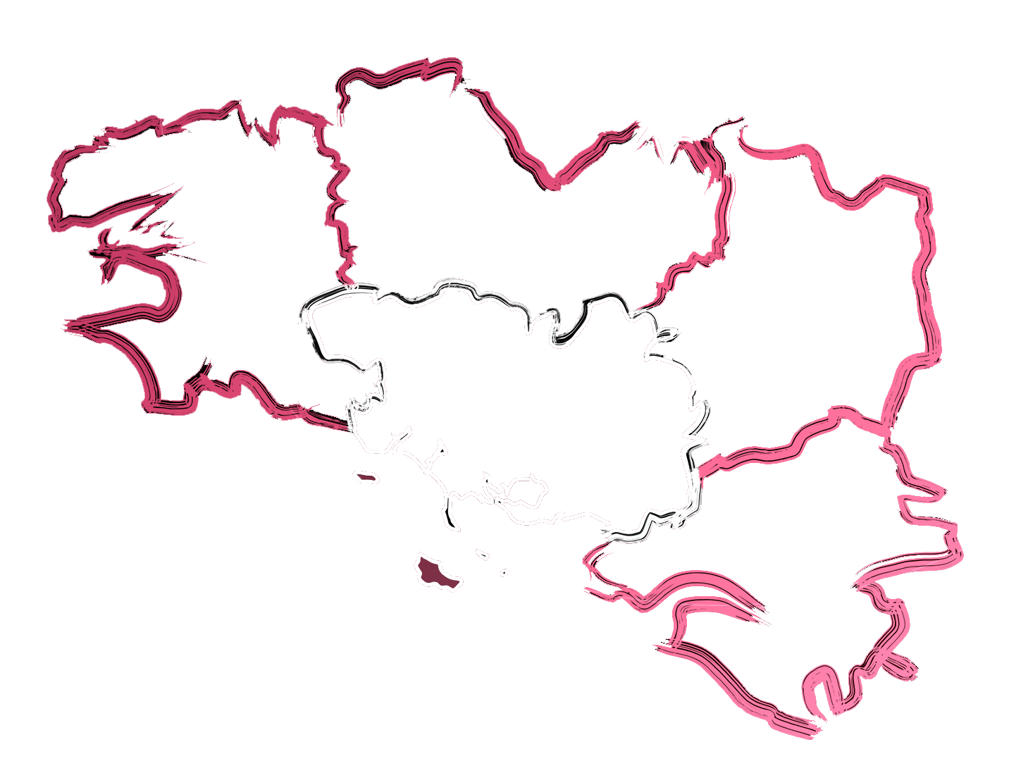 Carte de la Bretagne mettant le Morbihan en évidence